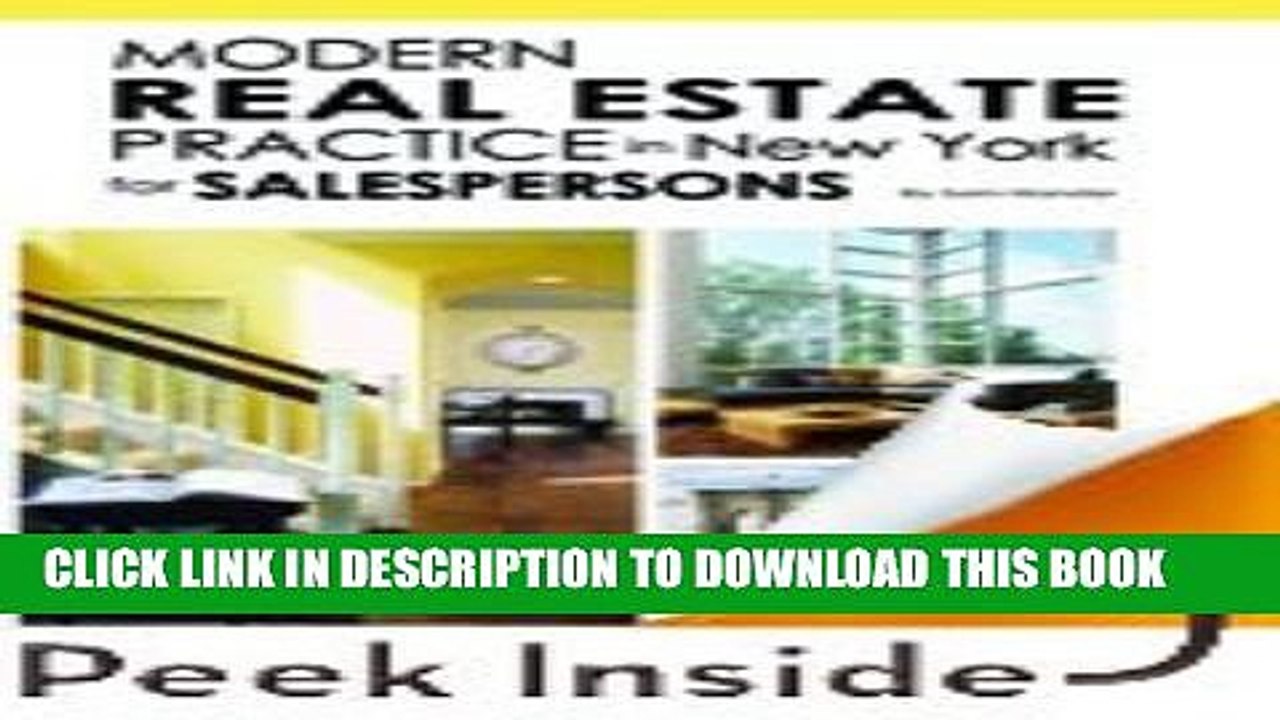 [PDF] Modern Real Estate Practice in New York for Salespersons, 11 E Popular Colection