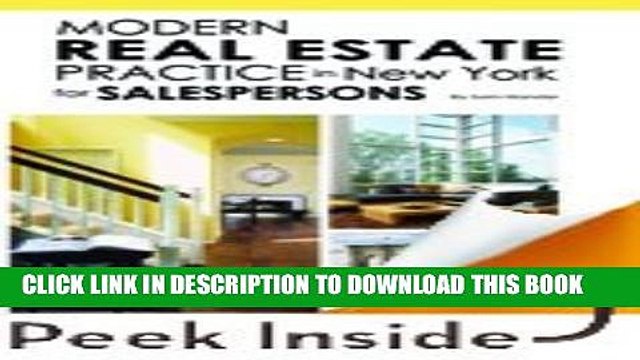 [PDF] Modern Real Estate Practice in New York for Salespersons, 11 E Popular Colection