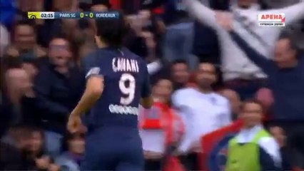 Edinson Cavani  Goal - PSG 1-0 Bordeaux 01.10.2016