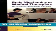 [PDF] Body Mechanics for Manual Therapists: A Functional Approach to Self-Care Full Online