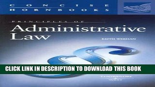 [PDF] Principles of Administrative Law (Concise Hornbooks) (Concise Hornbook Series) Popular Online
