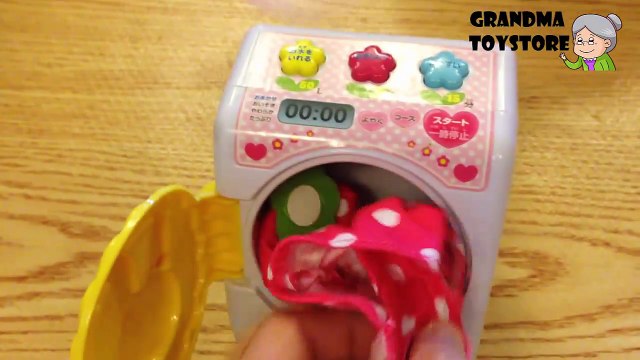 Unboxing TOYS Review/Demos - cute toy bunny washing machine learn to wash clothes