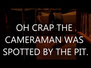 Crazy Pitbull with demon eyes attacks camera man