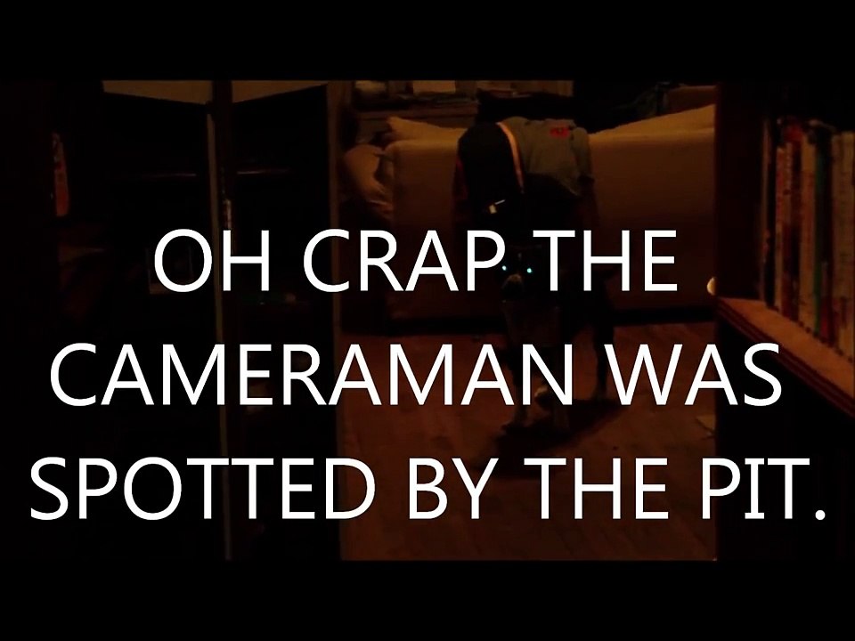 Crazy Pitbull with demon eyes attacks camera man