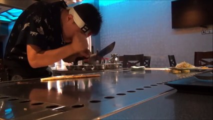 Teppanyaki show from professional chef