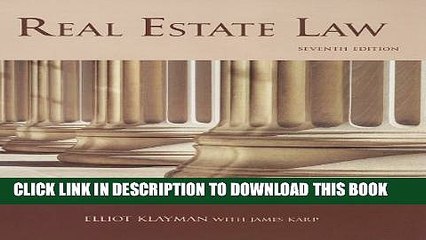 [PDF] Real Estate Law, 7th Edition (Real Estate Law (Karp, James)) [Full Ebook]