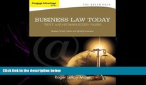 FAVORITE BOOK  Cengage Advantage Books: Business Law Today, The Essentials: Text and Summarized