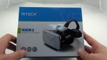 Распаковка и видео обзор очков виртуальной реальности RIEM 3 3D VR для смартфонов