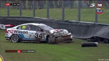 V8 Supercars Sandown 2016 Race 3 Start Golding Huge Crash