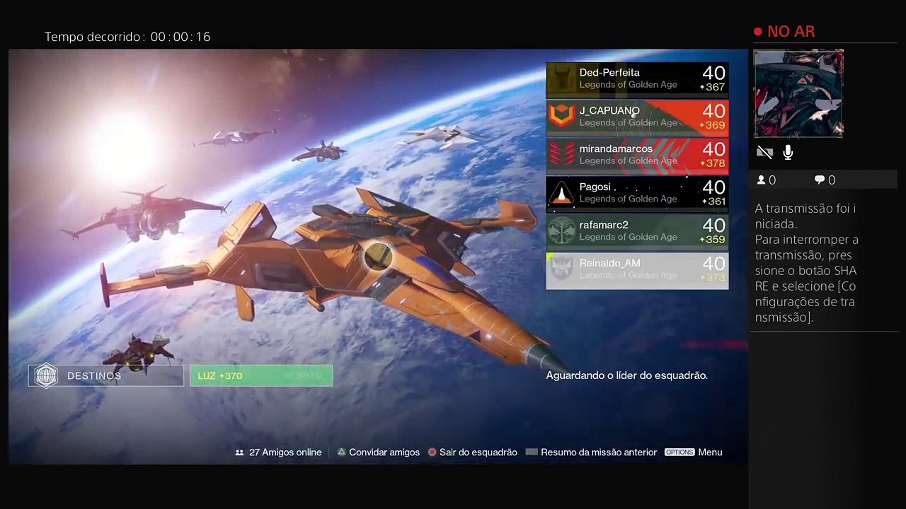 Transmissão ao vivo do PS4 de Ded-Perfeita