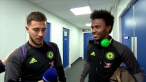 Eden Hazard interviews Willian with a cameo from Diego Costa...