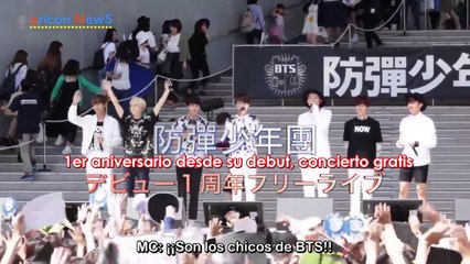 [Sub Esp] 150620 #1 In Oricon Daily Chart -Thanks to everyone- BTS 1 Year Anniversary Since Debut Free Concert