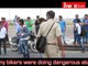 Lucknow: Bike and Car stunts at busy marine drive road, stuntmen arrested by police
