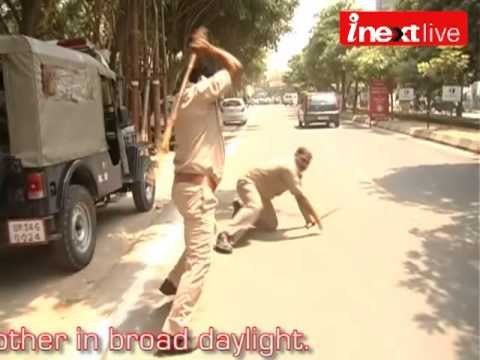 Shocking PACmen beating each other in full public view