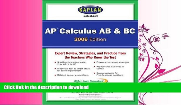FAVORITE BOOK Kaplan AP Calculus AB BC 2006 PDF ONLINE