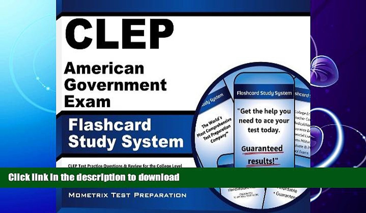 READ BOOK  CLEP American Government Exam Flashcard Study System: CLEP Test Practice Questions