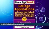 READ  Essays That Worked for College Applications: 50 Essays that Helped Students Get into the