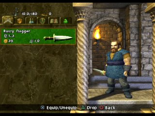 Baldur's Gate Dark Alliance (PS2) Completing Stage 1 Naked