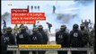 Les images des violents incidents de la nuit à Calais: Cinq CRS et un photographe blessés hier dans des heurts