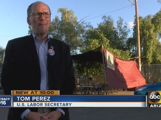 U.S. Labor Secretary stumps for Hillary Clinton
