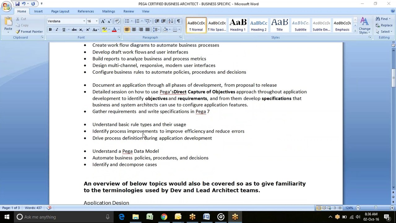 CPBA 7.2 Training