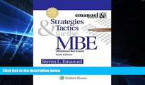 Big Deals  Strategies   Tactics for the MBE (Emanuel Bar Review)  Best Seller Books Most Wanted