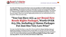 337 Brand-New Resale Rights Packages For One Low Price