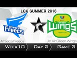 《LOL》2016 LCK 夏季賽 國語 W10D2 Afreeca vs Jin Air Game 3