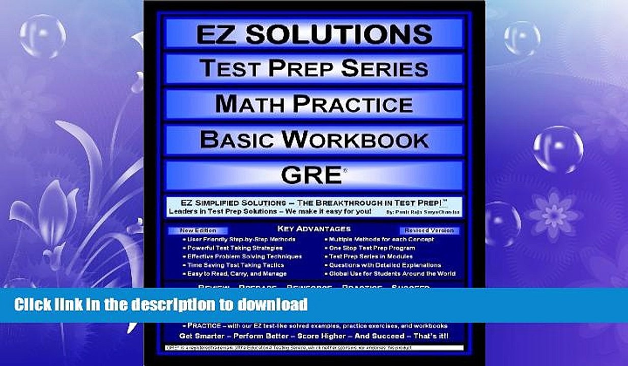 READ  EZ Solutions - Test Prep Series - Math Practice - Basic Workbook - GRE (Edition: Updated.