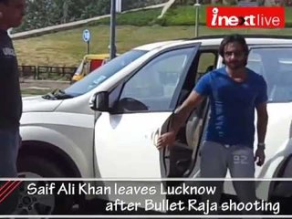 Saif Ali Khan leaves Lucknow after Bullet Raja shooting