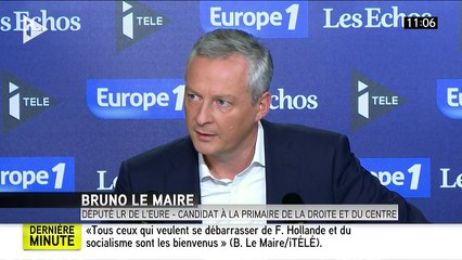 Primaire de la droite : Bruno Le Maire "ne ralliera personne" au second tour s'il ne gagne pas
