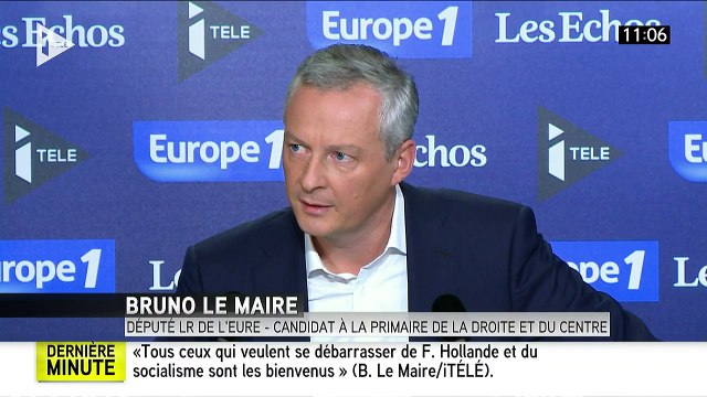 Primaire de la droite : Bruno Le Maire ne ralliera personne au second tour s'il ne gagne pas