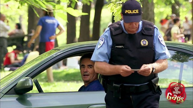 Cop Loses His Pants Climbing Over Fence!