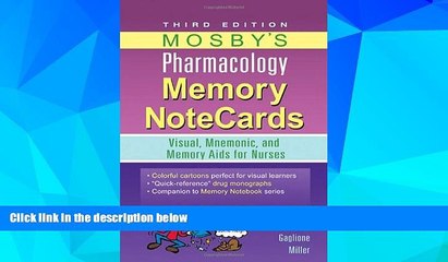 Big Deals  Mosby s Pharmacology Memory NoteCards: Visual, Mnemonic, and Memory Aids for Nurses,