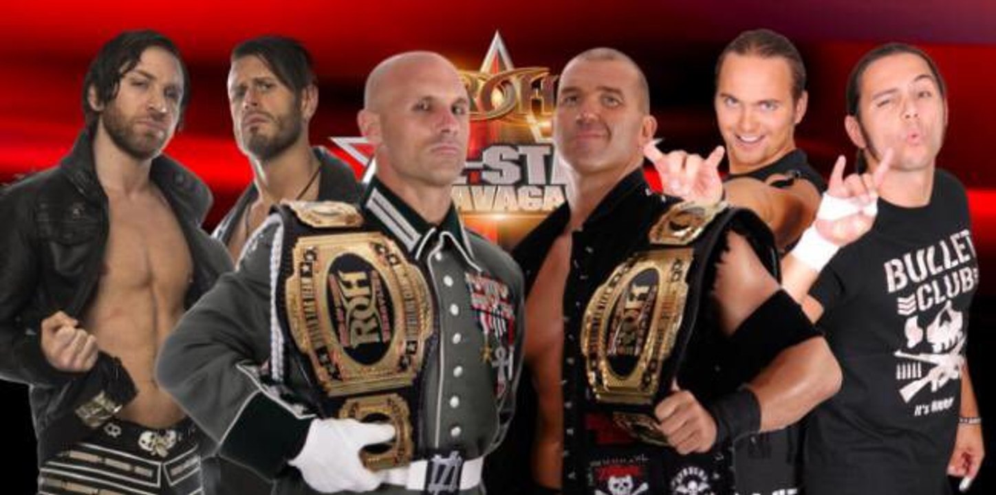 The Motor City Machine Guns vs. The Addiction vs. The Young Bucks - ROH All Star Extravaganza 2016 - Ladder War 6 - ROH World Tag Team Championship match