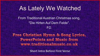 As Lately We Watched - Christmas Carols Lyrics & Music