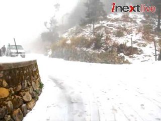 Beauty of snowfall in Mussoorie