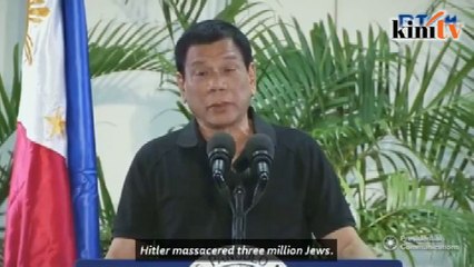 Duterte likens himself to Hitler, wants to kill 'millions'