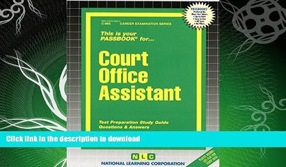 Download Video: FAVORITE BOOK  Court Office Assistant(Passbooks) (Career Examination Series) FULL ONLINE