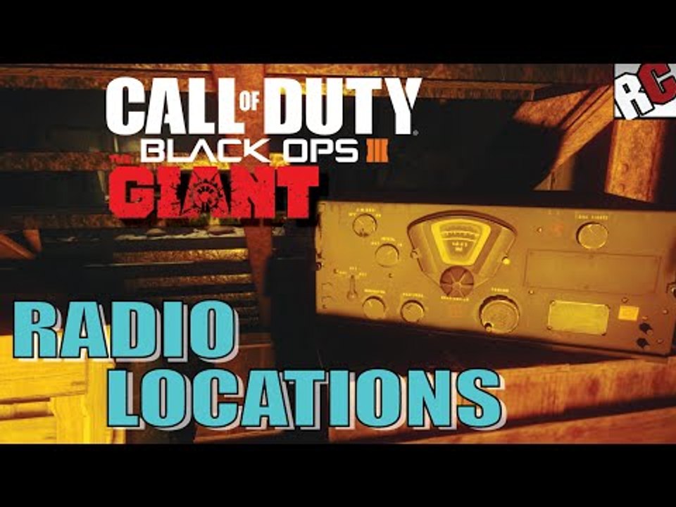 Black Ops 3 Zombies | 'The Giant' All 8 Radio Locations (Der Riese Remastered)