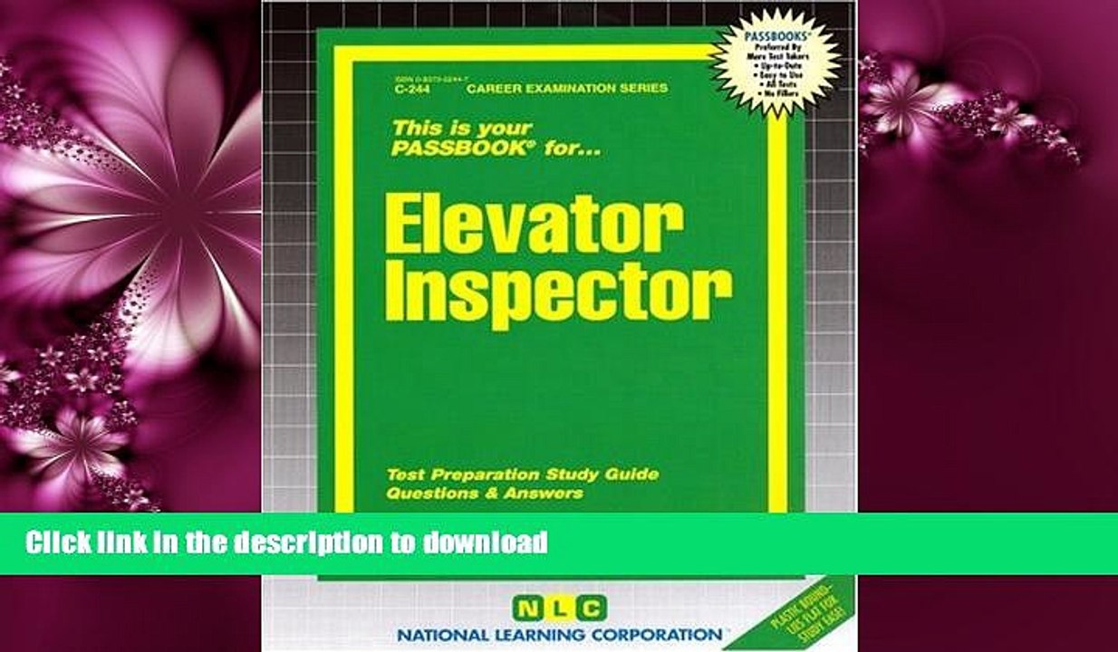 READ  Elevator Inspector(Passbooks) (Career Examination Passbooks)  BOOK ONLINE