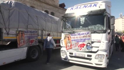 Cerablus'a 2 Tır Yardım Malzemesi Gönderildi