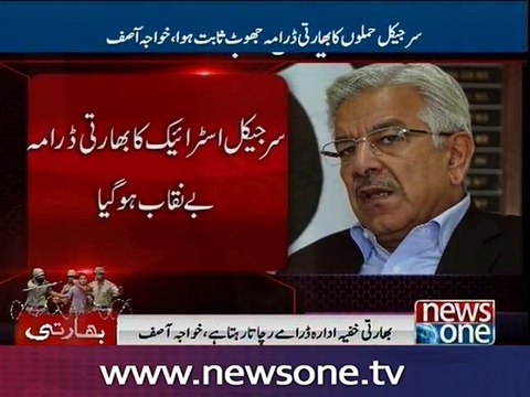 Khawaja Asif rebuffs Indian claim of surgical strikes as lie: Defense Minister