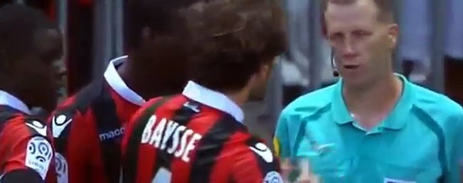 Mario Balotelli Red Card - Nice 2-1 Lorient (2016) HD