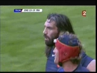 Essai de Sébastien Chabal face à l'Angleterre