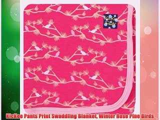 Buy KicKee Pants Print Swaddling Blanket Winter Rose Pine Birds Top Sell