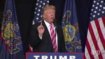 Trump goes off script at Pennsylvania rally