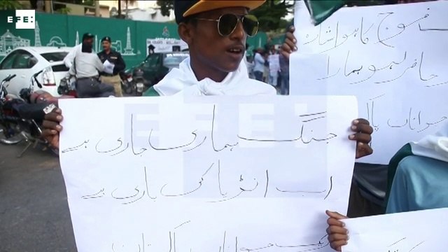 Protestas en Pakistán contra la India por conflictos fronterizos