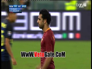 .غضب "محمد صلاح" خلال خروجه بمباراة روما وانتر ميلان