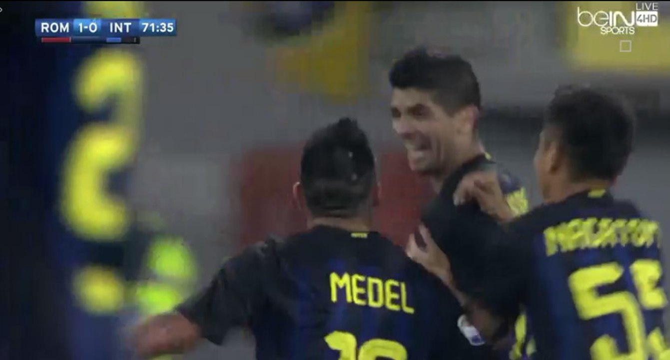 Ever Banega Amazing Finish Goal - AS Roma 1-1 Internazionale Milano (02/10/2016)